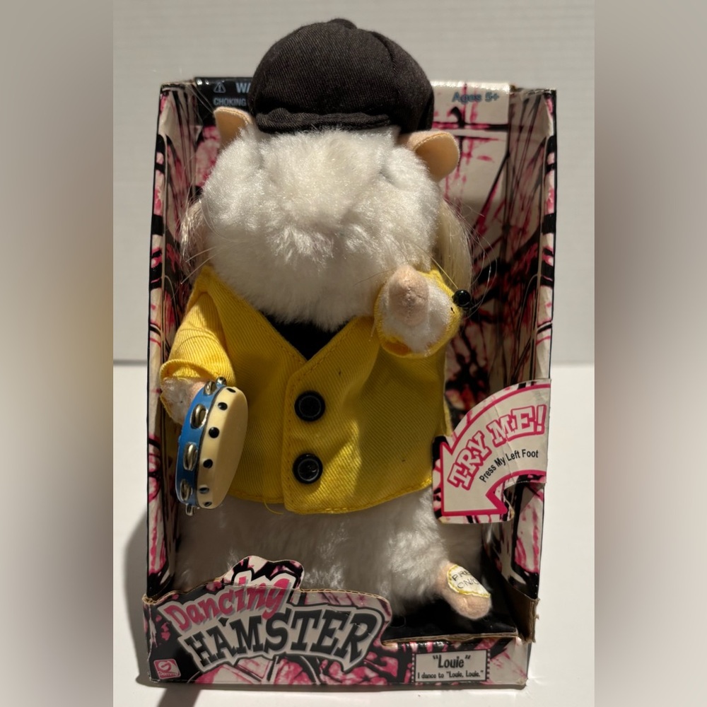 New Vintage 2003 Rare Gemmy Dancing Hamster Louie Dances to "Louie Louie"